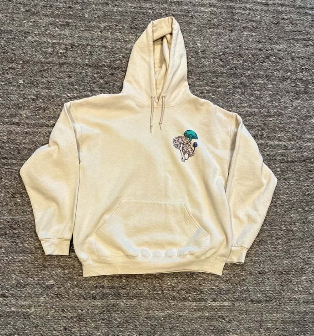 Bowery Supply Co. Mushroom Graphic Hoodie, Cream